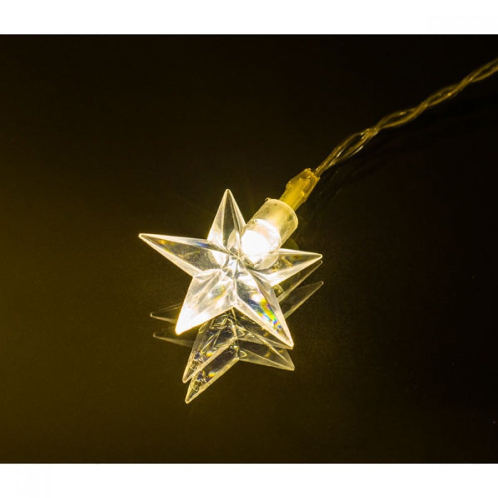 фото Светодиодная гирлянда perfeo звёздочка 1 10led, стекло, 1.5м, 2хаа 30013106