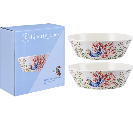 Изображение товара Набор салатников Liberty Jones Fantail Bird из коллекции Birds of Paradise в подарочной упаковке, 900 мл, 2 шт. LJ0000178