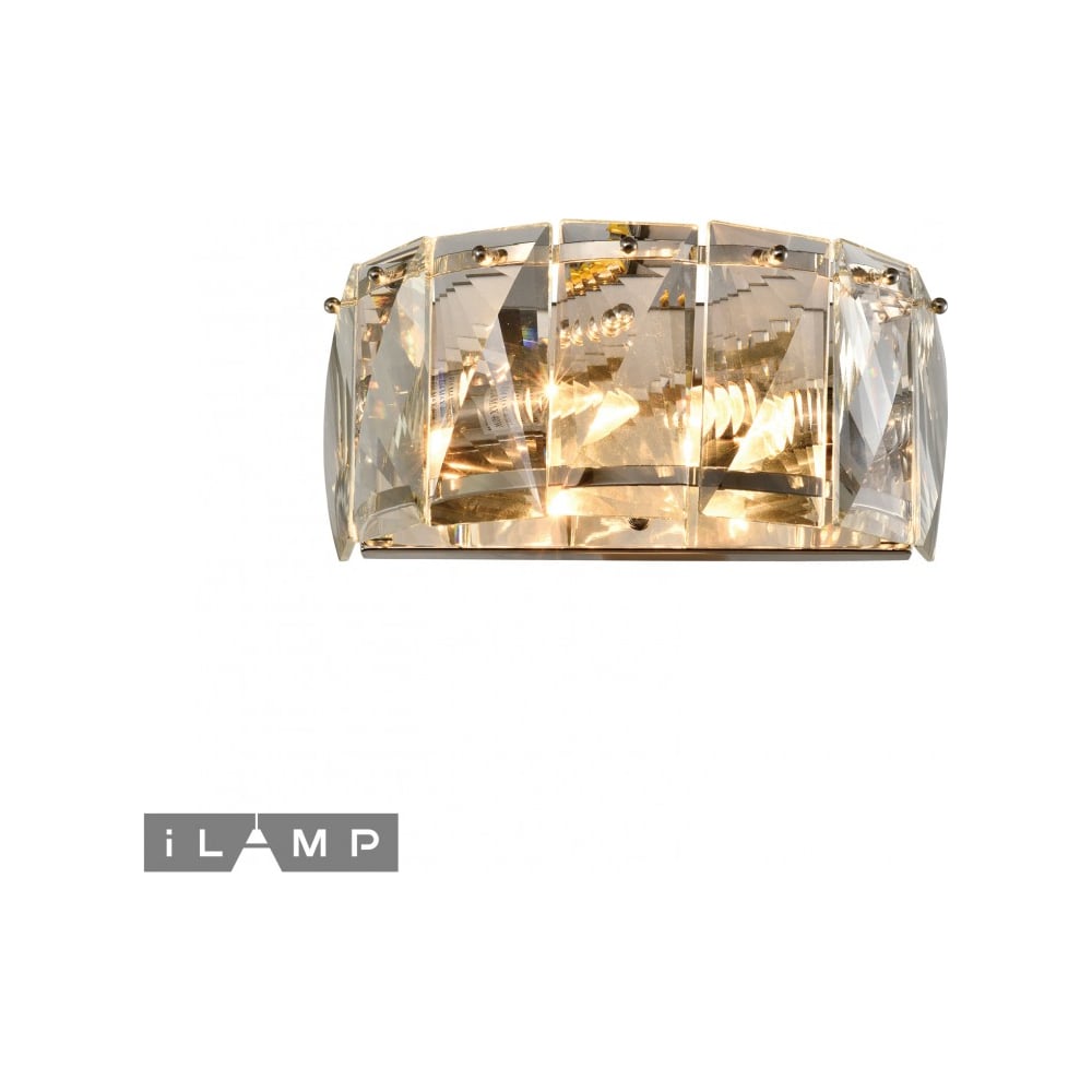 Изображение товара Настенный светильник iLAMP Panorama W2550-2 NIC с 2 лампами в современном стиле