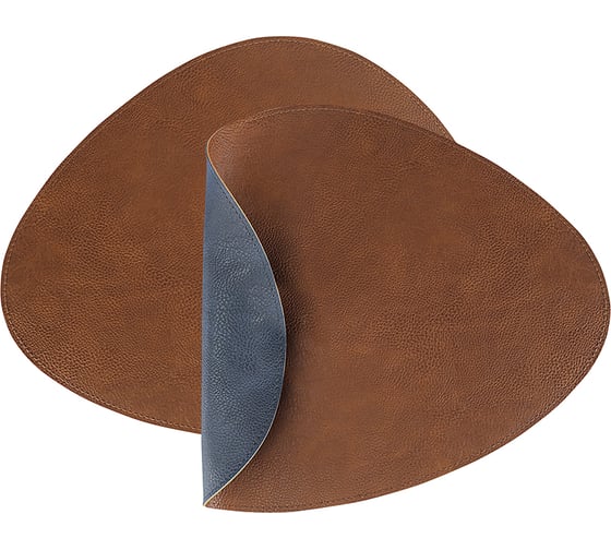 Изображение товара Набор из 4-х двухсторонних сервировочных салфеток Liberty Jones Drop, 33x41 см, синий/коричневый LJ0000320