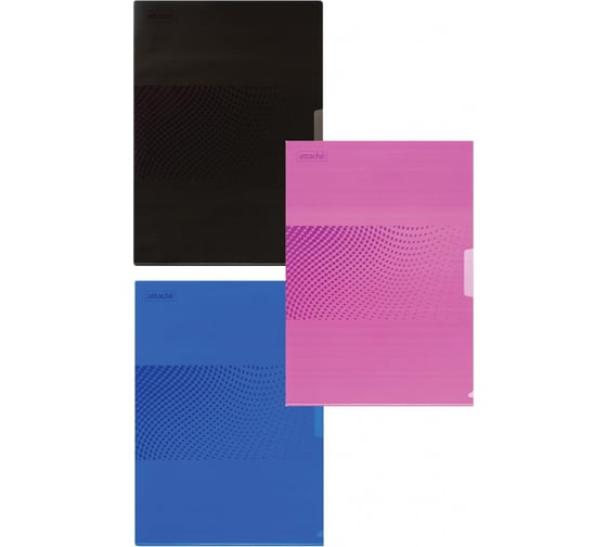 Изображение товара Папка-уголок Attache Digital А4, 180 мкм, ассорти, 6 шт/уп 1043261