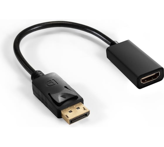 Изображение товара Кабель-переходник ExeGate DisplayPort-HDMI EX-DPM-HDMIF-0.1 20M/19F, 0,1м 294706