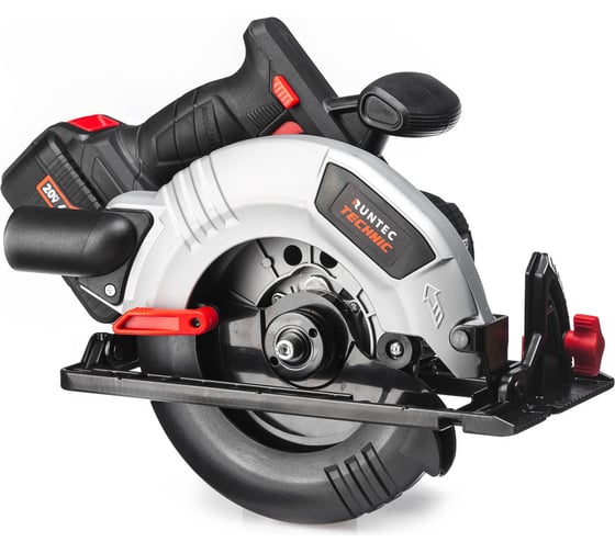 Изображение товара Пила циркулярная аккумуляторная RUNTEC TECHNIC 190x30 мм, 20В, 2x4Ач, 1000Вт RT-CS1000T