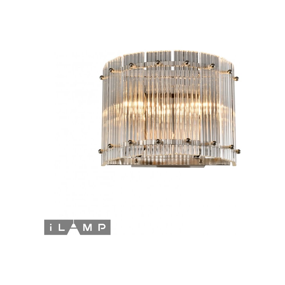 Изображение товара Настенный светильник iLAMP SILVERSTONE W9503-2 NIC с 2 лампами E14 никель