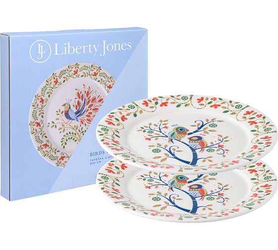 Изображение товара Набор тарелок Liberty Jones Love Birds из коллекции Birds of Paradise в подарочной упаковке, 28 см, 2 шт. LJ0000311