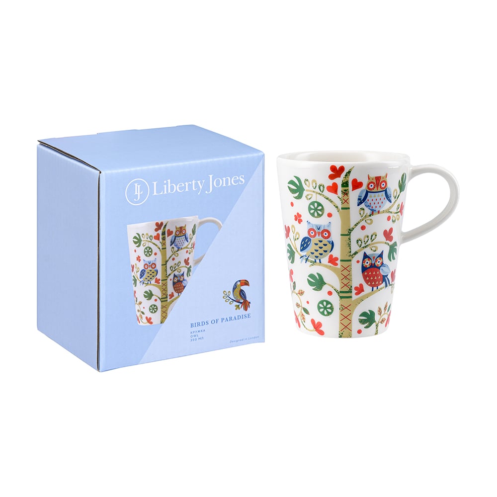 Изображение товара Кружка Liberty Jones Owl из фарфора 350 мл Birds of Paradise подарочная упаковка