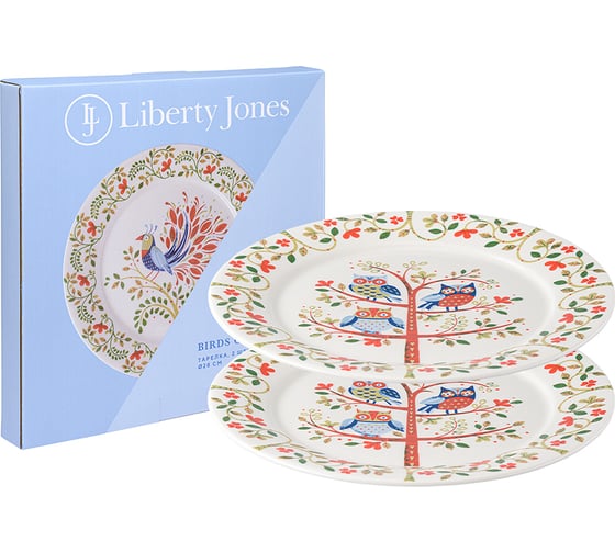Изображение товара Набор тарелок Liberty Jones Owl из коллекции Birds of Paradise в подарочной упаковке, 28 см, 2 шт. LJ0000313