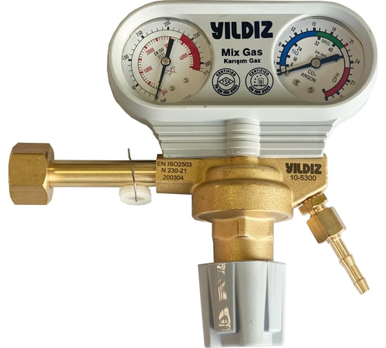 Изображение товара Редуктор аргоновый/углекислотный (0-22.5 л/м) GAZ YILDIZ 5342S-RU