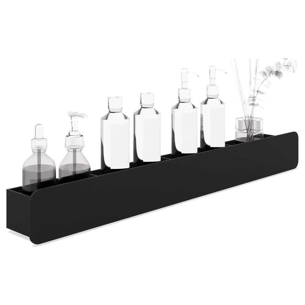 Изображение товара Горизонтальная металлическая полка ЛЕБЕР Валенсия 700мм черный муар для интерьера