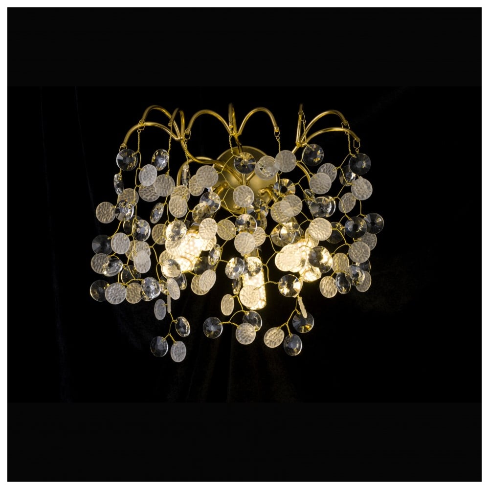 Изображение товара Настенный светильник iLAMP Savage W7204-3 GD с 3 лампами стиль модерн золото