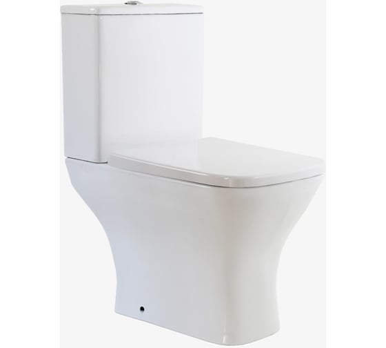 Изображение товара Напольный безободковый унитаз Taliente Elegante, белый, с бачком и крышкой микролифт (быстросъемный механизм) EL35055