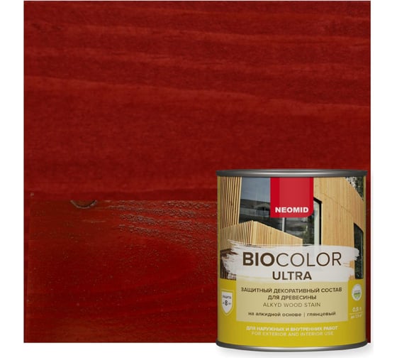 Изображение товара Пропитка NEOMID BIO COLOR ULTRA махагон 0.9 л Н -ULTRA-0,9/мах
