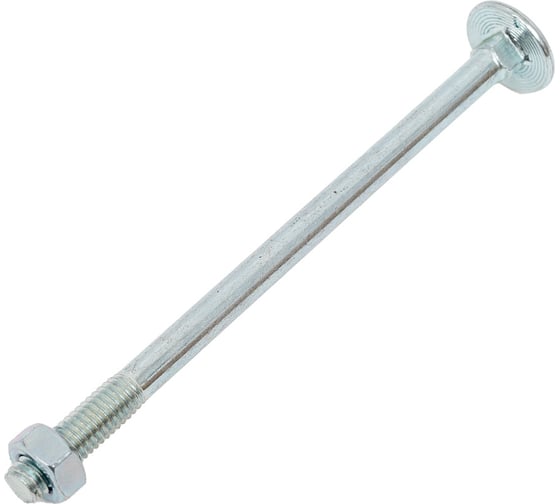Изображение товара Болт мебельный ЖЕСТЬ DIN 603, цинк, М6x100 мм, с гайкой, 4 шт., европодвес УТ-00011495