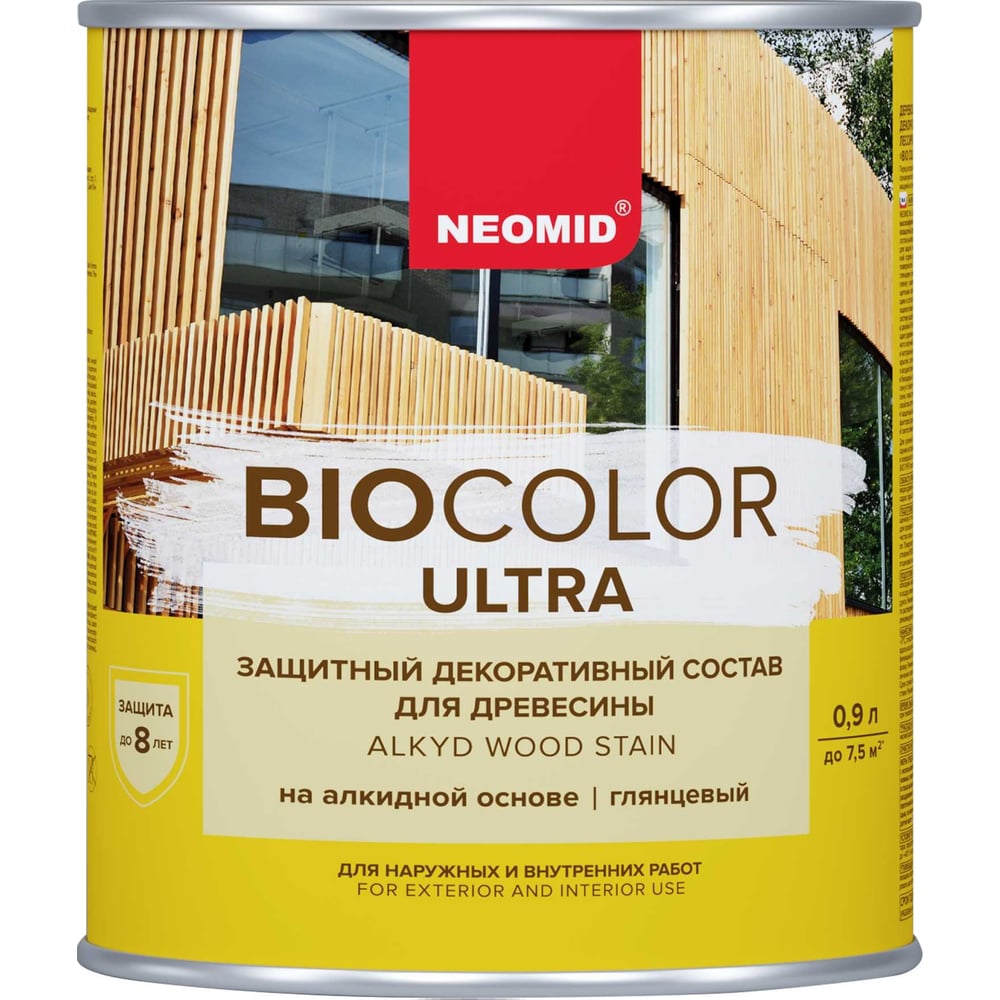 Изображение товара Пропитка NEOMID BIO COLOR ULTRA палисандр 0, 9 л - защитно-декоративная на алкидной основе
