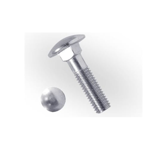 Изображение товара Болт мебельный ЖЕСТЬ DIN 603, цинк, М8x100 мм, с гайкой, 2 шт., европодвес УТ-00011148