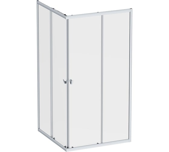 Изображение товара Душевое ограждение AM.PM Sunny квадратное, раздвижн двери 100x100 серебро,стекло прозрачн W87G-403-100100-MT