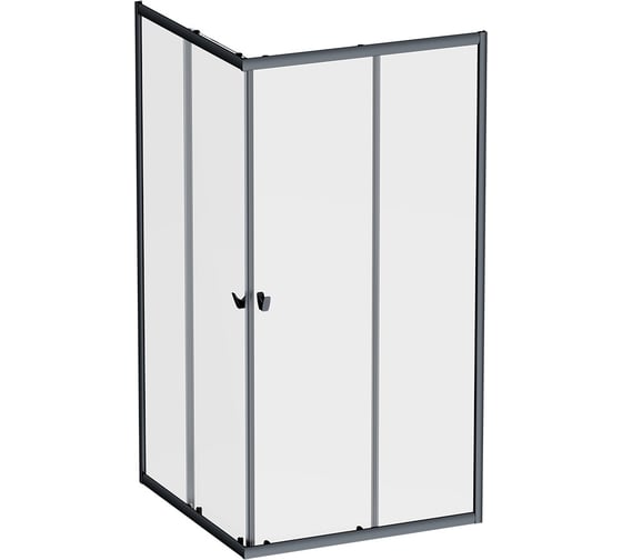 Изображение товара Душевое ограждение AM.PM Sunny прямоугольное, раздвижн двери 120x90 черный,стекло прозрачн W87G-403-12090-BT