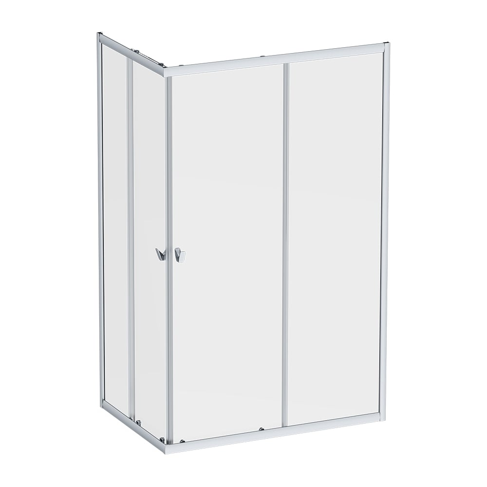 Изображение товара Душевое ограждение AM.PM Sunny прямоугольное, раздвижн двери 120x80 серебро,стекло прозрачн W87G-403-12080-MT