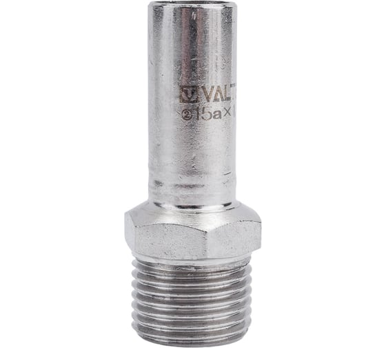 Изображение товара Резьбовая вставка из нержавеющей стали VALTEC с наружной резьбой, 15х1/2 VTi.906.I.001504