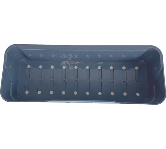 Изображение товара Полка для ванной комнаты Мультипласт Групп прямая, серо-голубой/белый (20) MPU0163