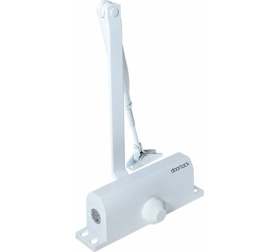 Изображение товара Дверной доводчик DOORLOCK DL70 EN2/3/4 белый, вес двери до 90 кг, крепежные размеры 162-165мм х 19мм 75545