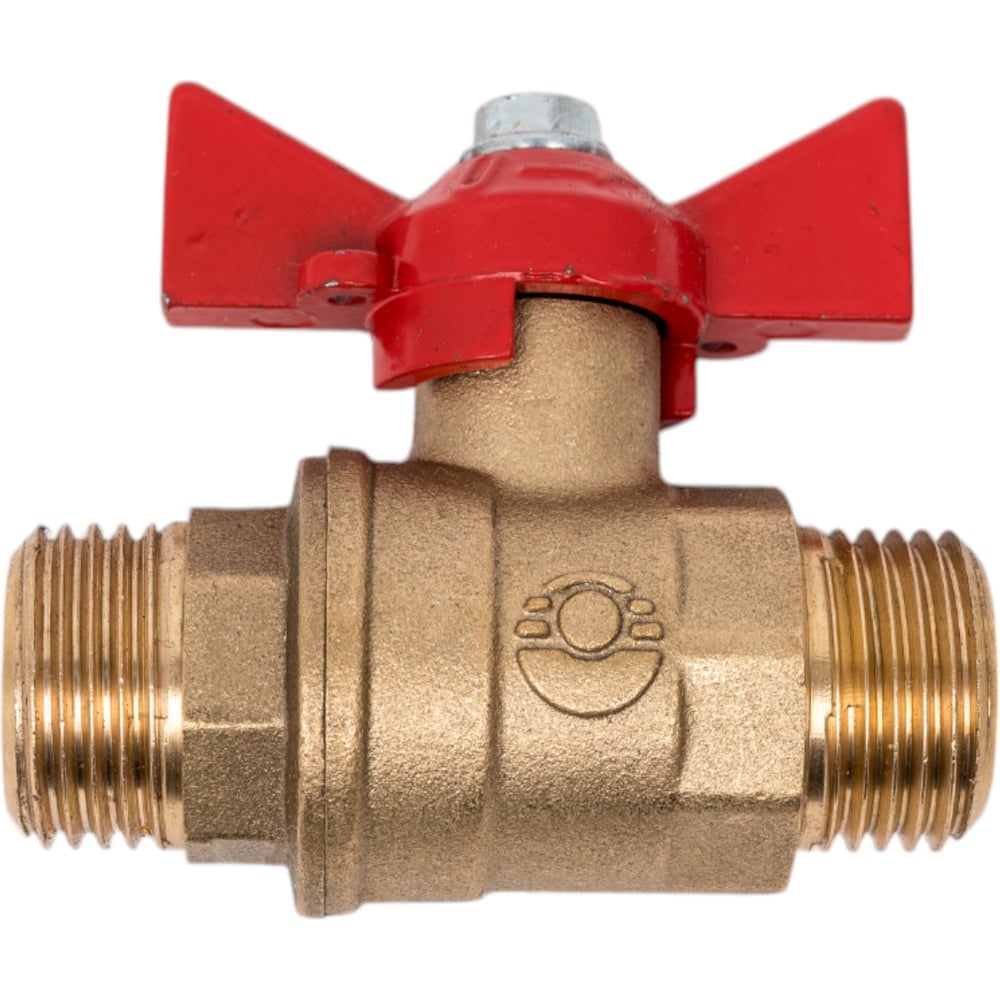 Шаровой кран Valfex N/P59 БИРКА для воды 1/2" НР/НР ручка-бабочка, латунный 11Б27фт1М (96/24) VF.219.LB1.012.N/P59.Bir
