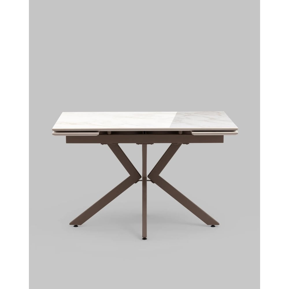 Изображение товара Обеденный раздвижной стол для кухни из МДФ и керамики капучино AV