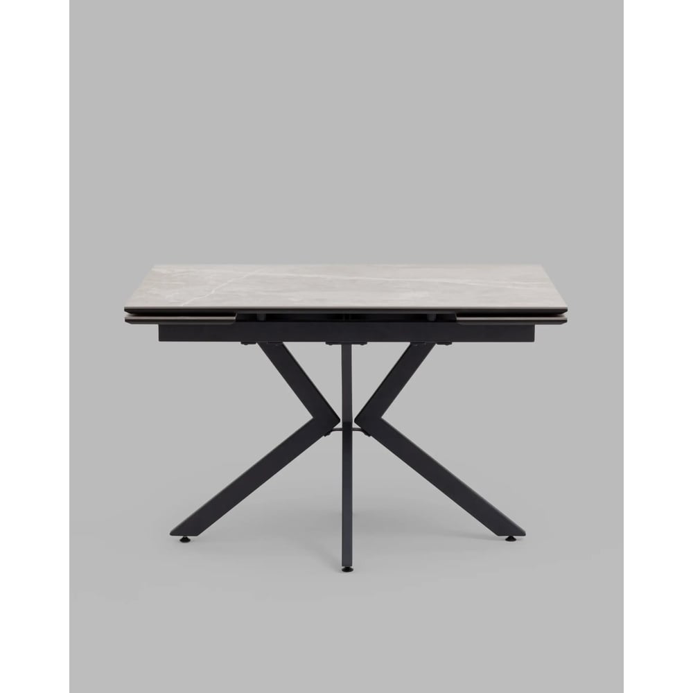 Изображение товара Обеденный раздвижной стол для кухни 120-180 см антрацитово-серый МДФ керамика AV 2111