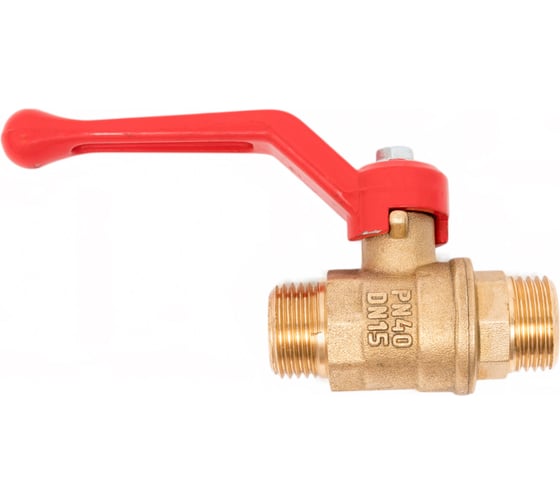 Изображение товара Шаровой кран Valfex N/P59 БИРКА для воды 1/2" НР/НР ручка-рычаг, латунный 11Б27фт1М (96/24) VF.220.LR1.012.N/P59.Bir