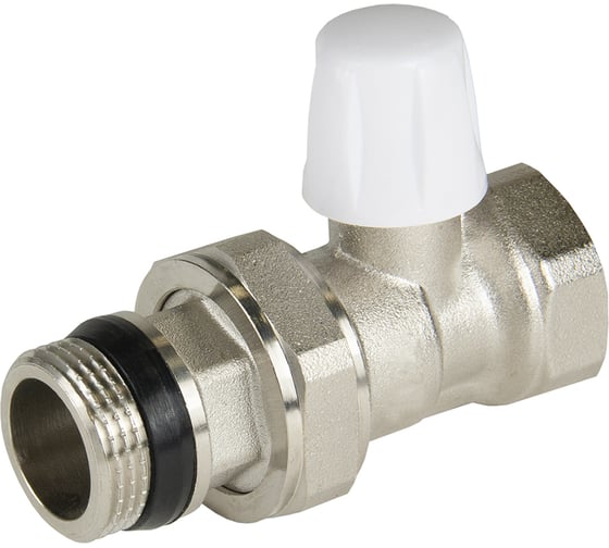 Изображение товара Запорный клапан для радиатора СТМ прямой (с уплотнительным кольцом) 1/2" CTM ТЕРМО CARSVLS12