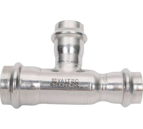 Изображение товара Тройник из нержавеющей стали VALTEC 28х22х22 VTi.931.I.282222