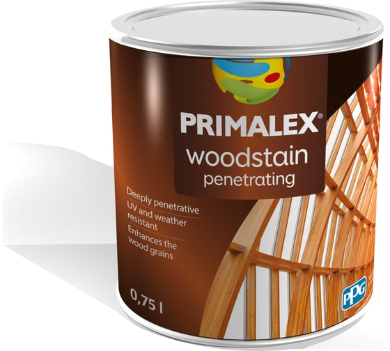 Изображение товара Пропитка PRIMALEX Woodstain Penetrating, прозрачная база 0,75л 399231