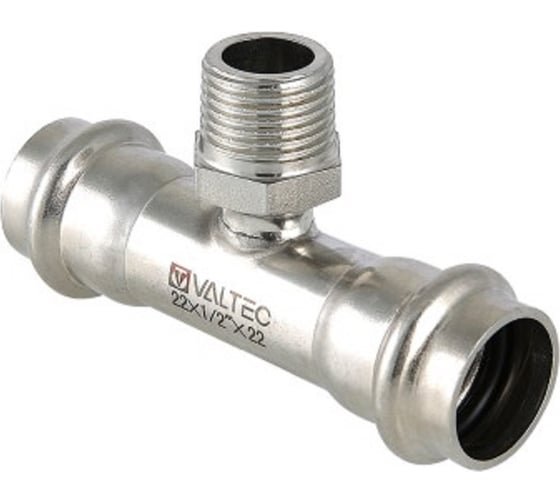 Изображение товара Тройник из нержавеющей стали VALTEC с наружной резьбой, 18х1/2 VTi.933.I.180418