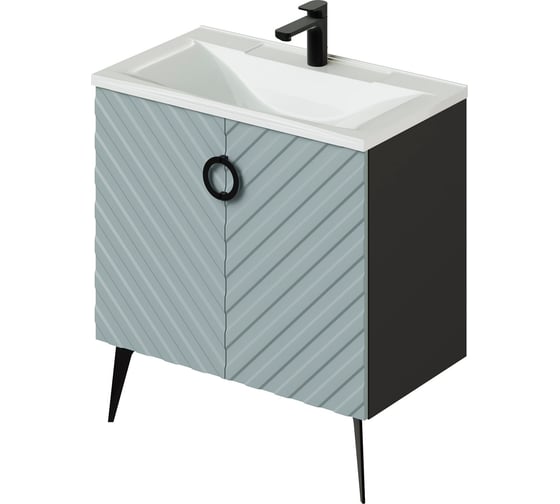 Изображение товара Напольная тумба с раковиной ИТАНА Palladio 80 2.0 787x444x847 Green wood 4657821041239