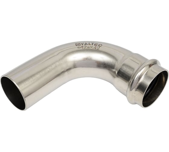 Изображение товара Угольник из нержавеющей стали VALTEC 90 градусов, внутренняя/наружная, 42ах42 VTi.950.I.004242