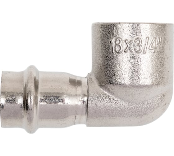 Изображение товара Угольник из нержавеющей стали VALTEC 90 градусов, внутренняя резьба, 18x3/4 VTi.952.I.001805