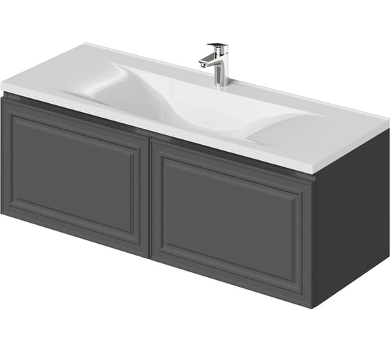 Изображение товара Тумба с раковиной ИТАНА Verona 2.0 120 1196x455x433 Графит 4657821040935