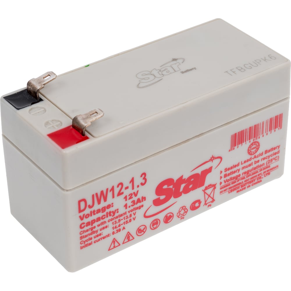 Изображение товара Аккумулятор для ИБП DJW12-1.3 с емкостью 1.3 А*ч 12 В
