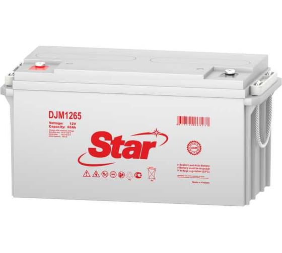 Изображение товара Аккумулятор для ИБП DJM1265 12 В, 65 А*ч Star УТ-00002487