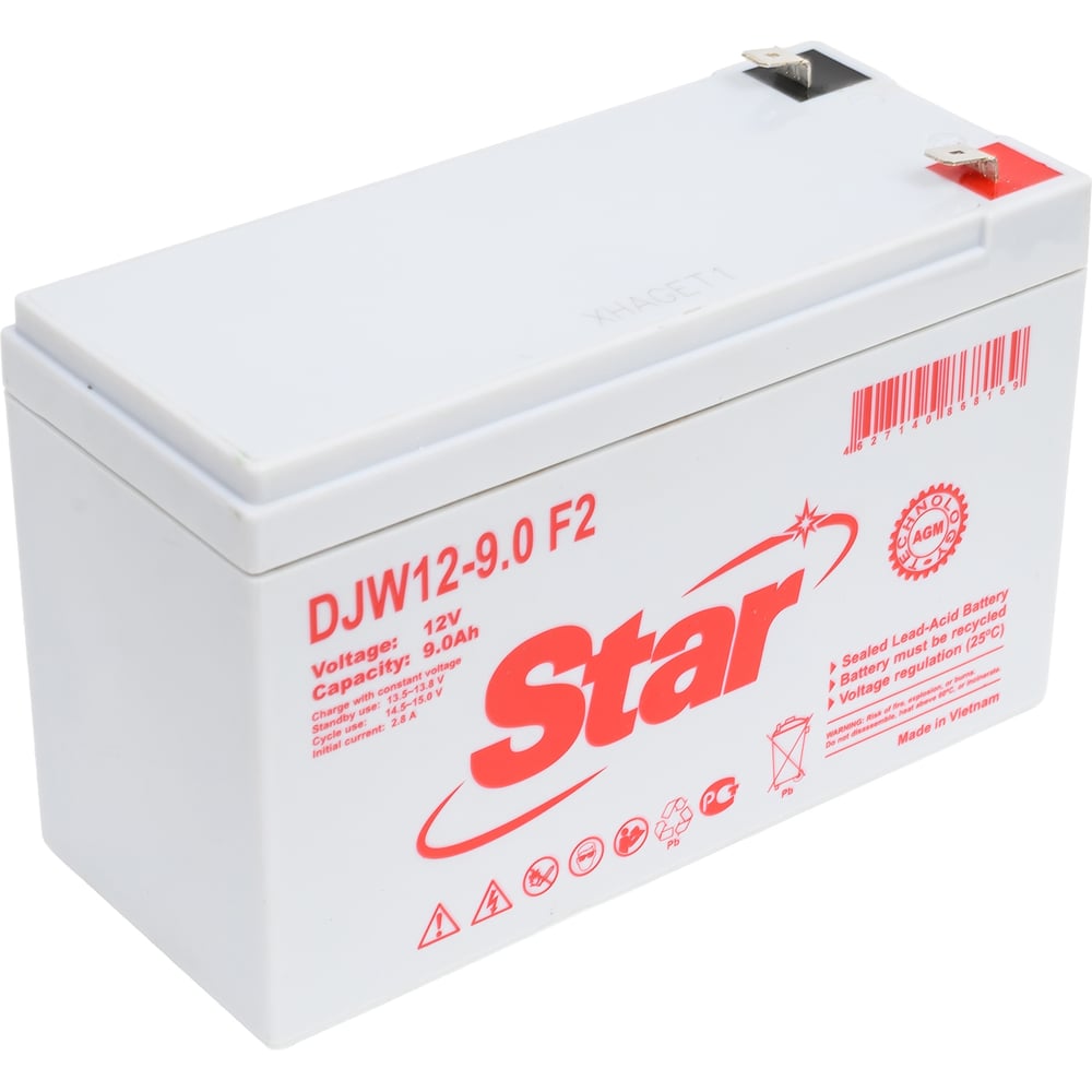 Изображение товара Аккумулятор для ИБП DJW12-9.0 F2 12 В 9 А*ч Star надежное источники энергии