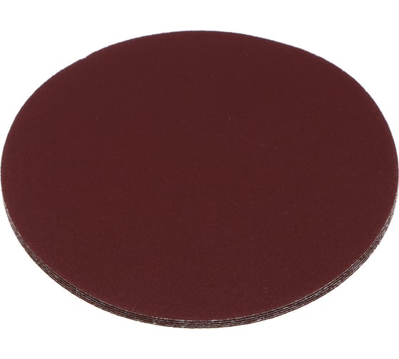 Изображение товара Круг шлифовальный из абразивной бумаги на велкро основе 125 мм, без отверстий, P180, 125 мм, 5 шт ЕРМАК 608-013