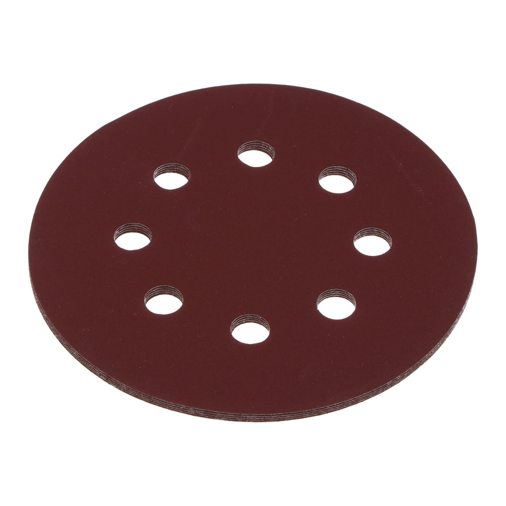 Изображение товара Круг шлифовальный из абразивной бумаги 125 мм P320 8 отверстий в упаковке 5 шт ЕРМАК 608-007
