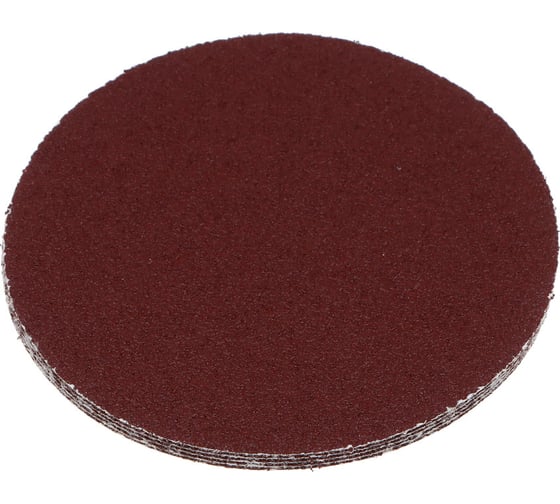 Изображение товара Круг шлифовальный из абразивной бумаги на велкро основе 125 мм, без отверстий, P60, 125 мм, 5 шт ЕРМАК 608-009