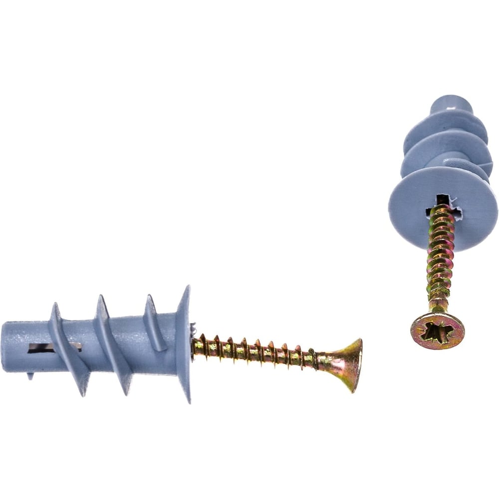 Изображение товара Дюбель для гипсокартона DRIVA ЖЕСТЬ 15х23, 40 шт., нейлон, без сверла, с шурупом