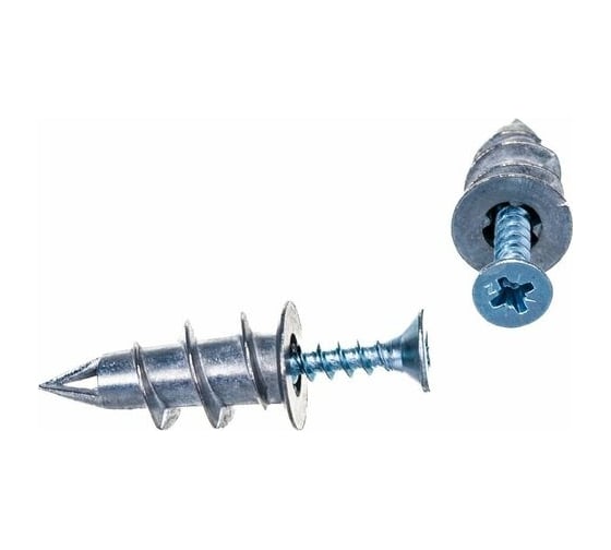 Изображение товара Дюбель DRIVA ЖЕСТЬ металл, со сверлом, 15x29, с шурупом, 10 шт., европодвес УТ-00002157