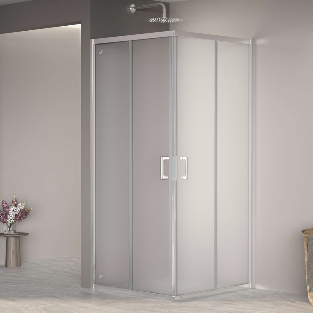 Изображение товара Душевой уголок RGW 90x90x195 мм квадратный с анодированным профилем