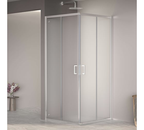 Изображение товара Душевой уголок RGW 80* 80*195 PA-030 Квадрат/Хром/Матовое/6 мм (Easy) 3508103088-21