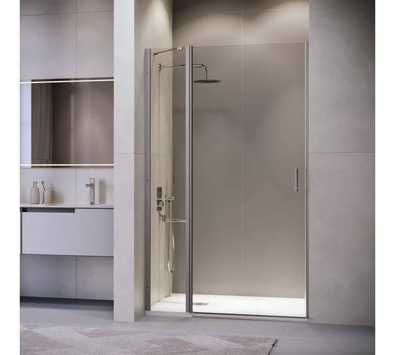 Изображение товара Душевая дверь RGW 120*195 LE-004-Gr Серый/Прозрачное/6 мм 351200412-110