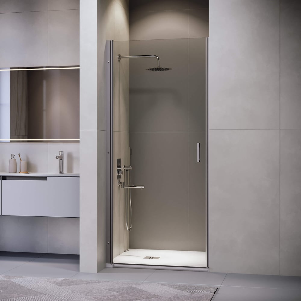 Изображение товара Душевая дверь RGW LE-003-Gr 70x195 см Серый Прозрачное Стекло