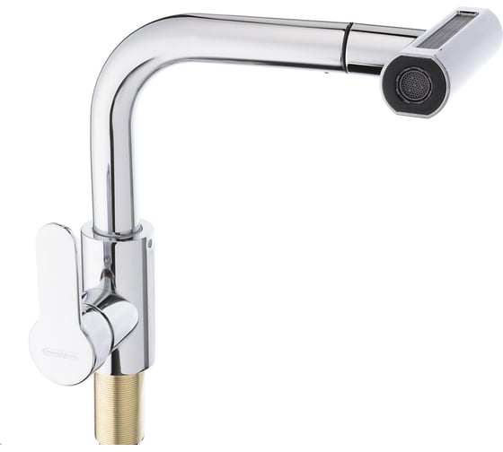 Изображение товара Смеситель для кухни СоюзКран выдвижной излив 4 режима, керамический картридж 35 мм, нержавеющая сталь, хром SS01-T132 567-066